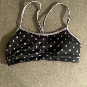 Lululemon flow y bra ghost dot black slate…